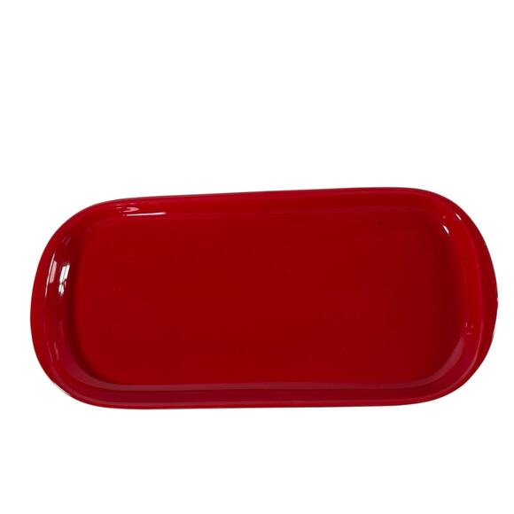Maioliche Jessica Italy Red Glazed Ceramic Serving Dish Tray Majolica Pottery - Picture 1 of 7